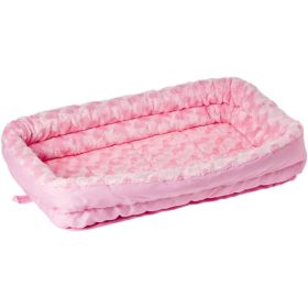 MidWest Double Bolster Pet Bed Pink (Option: Small)