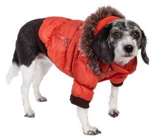 Metallic Fashion Pet Parka Coat (size: small)